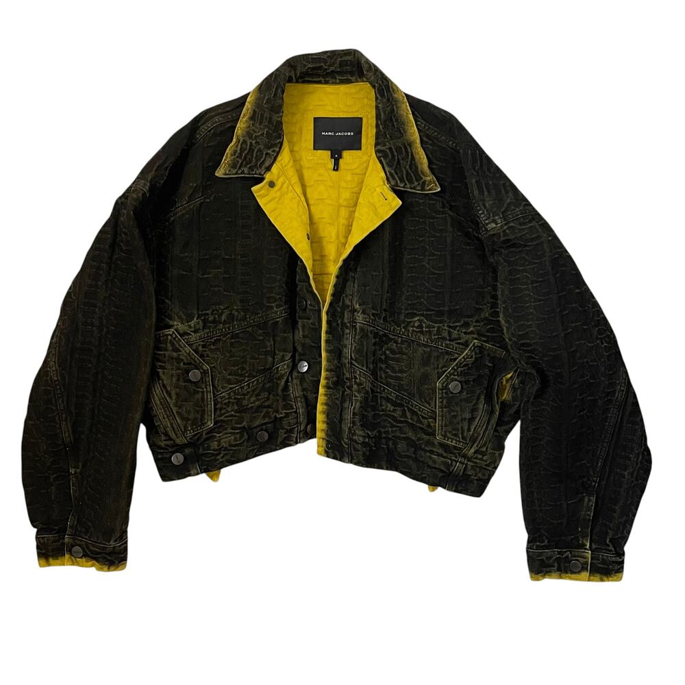 **RARE** Marc Jacobs Giacca Dystopian Upside Down Jacket - Black/Citron - Size S